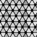 白黒の角丸三角形が並ぶパターン