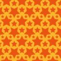 オレンジ色のスターが並ぶパターン