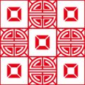 中華風の格子パターン