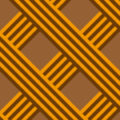 オレンジと茶色のラインが交差するパターン
