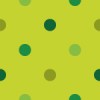 4色の緑色の丸が配置されたのドットパターン
