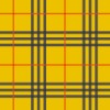黄色ベースに赤と黒のラインのタータンチェック柄パターン