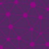 紫のランダムな三角形と円のパターン