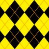 黒と黄色のアーガイルチェックパターン