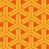 オレンジベースの華やかな組亀甲パターン