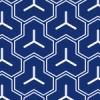 藍色の和柄、毘沙門亀甲背景パターン