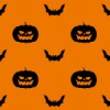 かぼちゃとコウモリのハロウィンイラスト背景パターン