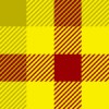 赤と2色の黄色のガンクラブチェックパターン