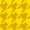 黄色のハウンドトゥース（千鳥格子）柄パターン