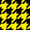 黒と黄色のハウンドトゥース（千鳥格子）柄パターン