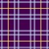 紫に黄色ラインが映えるタータンチェック柄パターン