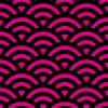 黒とピンクの青海波柄パターン