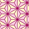 ピンクと黄色の麻の葉柄パターン