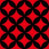 赤と黒の七宝柄パターン