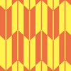朱色と黄色の矢絣柄パターン