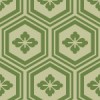 緑色の亀甲柄パターン