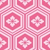 ピンク色の亀甲柄パターン