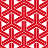 赤と白の組亀甲柄パターン