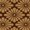 茶色の菊菱柄パターン