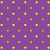 黄色とオレンジ色のドットが並ぶ紫色のパターン