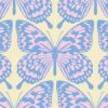 パステルカラーの蝶のイラストパターン