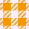 オレンジ色のシェパードチェック柄パターン