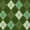 渋い緑配色のアーガイルチェック柄パターン