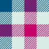 青とピンク基調のガンクラブチェック柄パターン