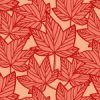 赤い楓の葉っぱのイラスト柄パターン