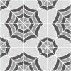 灰色の蜘蛛の巣のような幾何学模様パターン