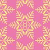 ピンク色の雪の結晶イラスト幾何学パターン