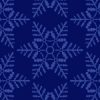 紺色の雪の結晶イラスト幾何学パターン