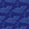 紺色の鶴のイラスト和柄パターン