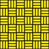 黒と黄色の網代文様 和柄パターン