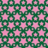 緑とピンクのスターが並ぶパターン