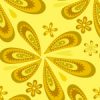黄色のポップなペイズリー柄パターン