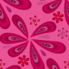 ピンク色のポップなペイズリー柄パターン