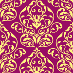 紫色のダマスク柄パターン 無料シームレスパターン素材 ダウンロードサイト