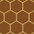 六角形の茶色いタイル風パターン