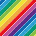 虹色に輝く斜線のレインボーシームレスパターン