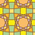 レトロ配色の幾何学模様パターン