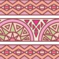 ピンク色基調のエスニック風パターン