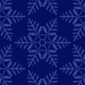 紺色の雪の結晶イラスト幾何学パターン