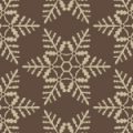 茶色の雪の結晶イラスト幾何学パターン