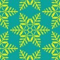 緑色の雪の結晶イラスト幾何学パターン