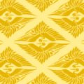 黄色い菱形鶴の和柄パターン