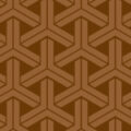 茶色のラインが組み合ったように見える組亀甲柄パターン